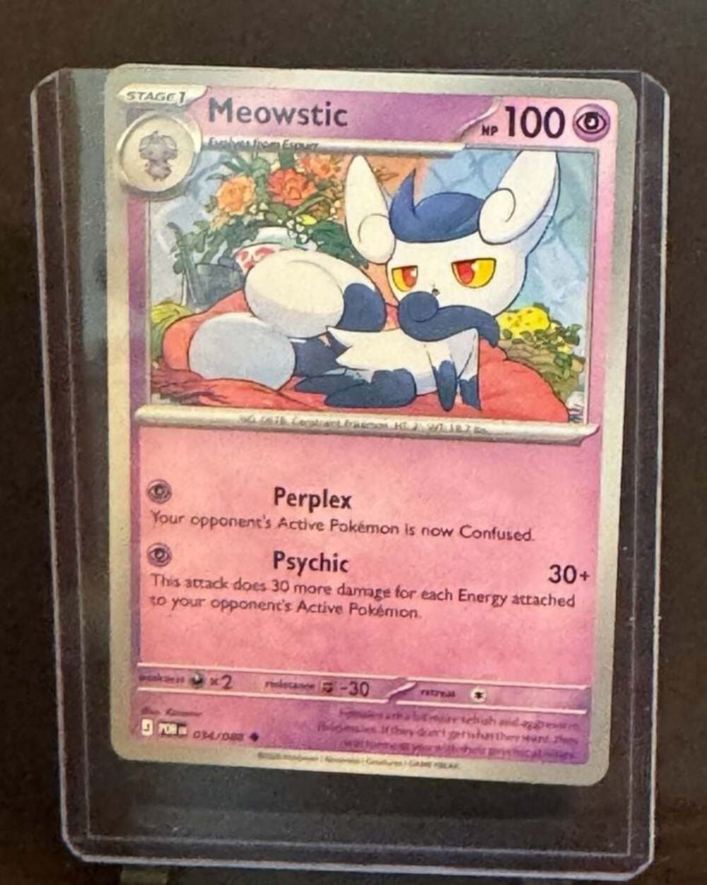 Meowstic 034/088 Uncommon Pokémon Card - ME03: Perfect Order
